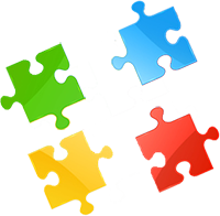 Puzzle auseinander